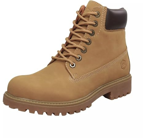 Lumberjack River 2 Yellow Dark Brown Scarponcini per Uomo in Nabuk (Taglia 46)