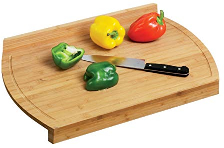 Zeller 2057794 Planche à Découper avec Rebord en Bambou Marron 58 x 38 x 4,5 cm