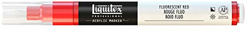Liquitex 4620983 2-4 mm Fine Nib Paint Marker - Fluorescent Red