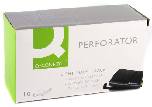 Q-Connect KF01233 Leichter Locher - 10 Blatt, schwarz
