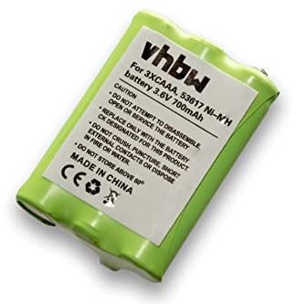 vhbw Batterie Compatible avec Motorola SX600, SX800, SX800R, SX500R, FV300, FV500, FV700, SX900, FV700R, SX900R Radio (700mAh, 3,6V, NiMH) - Remplacement pour 3XCAAA, 53617