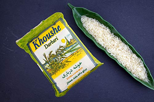 Khoushe Darbari Reis, Basmati Reis 5 kg (Khoushe Momtaz) für Reiskocher und Reiskuchen / Reiskruste (Tahdig)