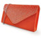 fi9 Pochette à strass pour femme Fête Bal Mariage Soirée - multicolore - Orange,