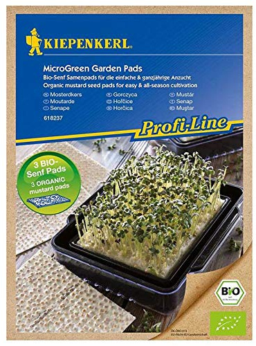 Unbekannt MicroGreen Garden Samenpads Bio Senf Nachfüllpads, 3 Stück