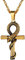 PROSTEEL Schlange Ankh Kreuz Anhänger Halskette 18k vergoldet Nilschlüssel Altägyptischer Schmuck für Männer Frauen