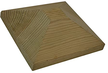 1 X Pfostenkappe Pyramide Holz imprägniert 130X130mm für 120X120mm Pfosten oder 13X13 für 12X12 cm Pfosten