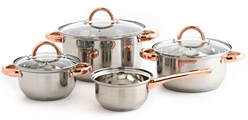 Quid Vanity Bateria Acero Inoxidable 14cm - 1l Acero Inox Apto Vitrocerámica Apto Inducción Mango Remachado