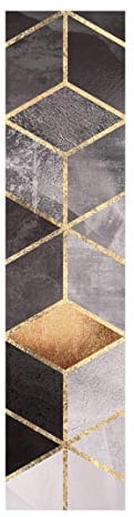 Bilderwelten Schiebegardinen Set Elisabeth Fredriksson Schwarz Weiß goldene Geometrie Flächenvorhang 250 x 60cm Ohne Aufhängung