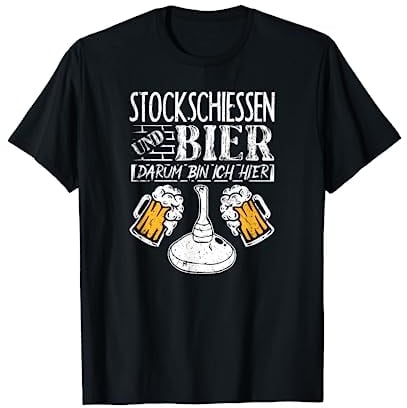 Eisstock Stocksport Zubehör Stockschießen T-Shirt