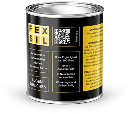 Fexsil Haftgrundierung 125ml - um Silikon zu überstreichen! Haftvermittler zwischen Silikon und Farbe