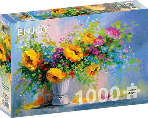 Puzzle 1000 pièces - Bouquet avec fleurs jaunes