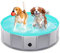 TENXSNUG Piscine pour Chien Pliable - PVC Chien Piscine Baignoire Bassin pour Animaux Antidérapant Bassin de Baignade pour Chiens et Enfants, 80x20 cm