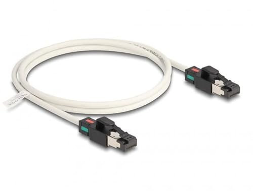 Delock Netzwerkkabel RJ45 Stecker zu Stecker Cat.6A S/FTP 1 m weiß