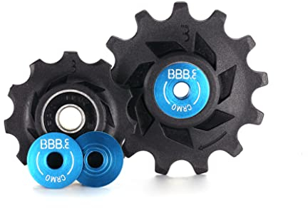 BBB Cycling Schaltrollen Derailleur Pulley 11-T und 13-T Rear 11-Fach Jockey Räder Roller Shimano Kompatibel für Rennrad Urban MTB Bicycle RollerBoys 11T BDP-08, Schwarz