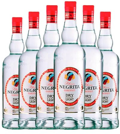 Ron Bardinet Negrita Blanco Dry and Light Botella Misil 1 L (Caja de 6 Botella Misil de 1 L)