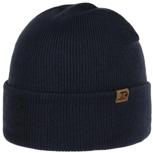 CapUniverse Wind Beanie Umschlagmütze Strickmütze Herren Ganzjährig blau One Size