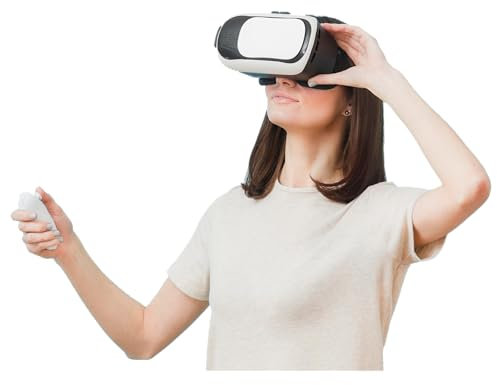 Votephone Gafas Realidad Virtual 3D con Mando Bluetooth para móviles Compatible Videos 360 y Juegos 3D - Experiencia Inmersiva Realidad Aumentada - Gafas VR Box con Mando