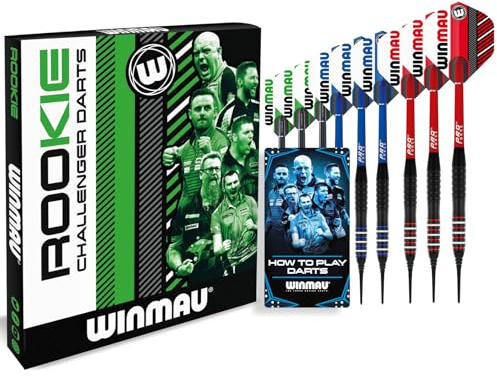 WINMAU Rookie Dartpfeile, Blau, Rot und Grün, Standard