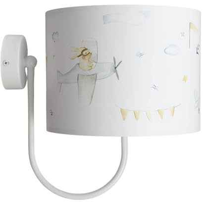 ONZENO Lightning Wandleuchte Foto Mystic 1 60W LED IP 20 Modern Wandleuchte für Innenraum Wohnzimmer, Wohnkultur, Nachttischlampe, Schlafzimmer Dekor, Kinderzimmer, 22.5x17x22.5cm (Weiß und Bunt)