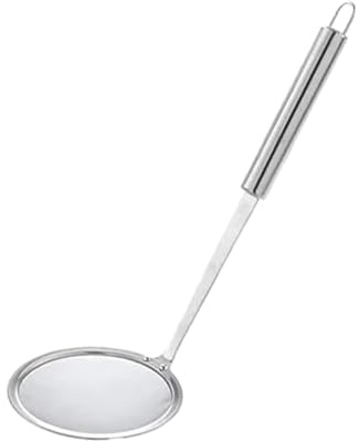 YSAMAX Stainless Steel Ultrafine Oil Skimmer, Strainer and Colander, Spoon Filter, Soup Strainer, Durable, Versatile Kitchen Tool, Long-Lasting Performance, (10cm)