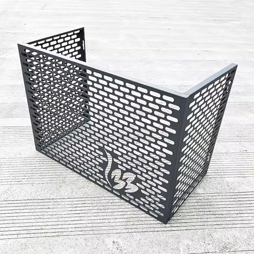 Verkleidung Klimaanlage Außengerät Verkleidung Für Wärmepumpe Klimagerät Schutzgitter, Jalousien Design Blumenständerdekoration, Mit hohlem Design, Schwarz (Color : Black, Size : 99 * 50 * 66.5CM_A)