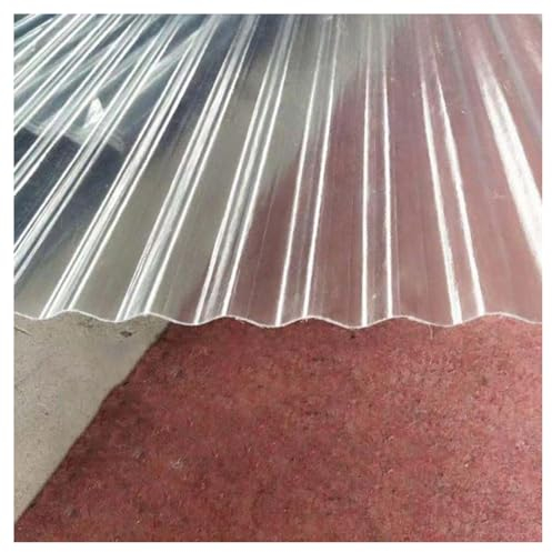 Transparente Tageslichtplatten,stumme Schuppendachbahnen, transparente Dachbahnen,regendichte Dachziegelplatten,gewellte Dachbahnen,breite 90 cm,for Garagen-Carports(16pcs,0.9*0.6m/35*24in)