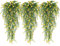crayfomo 6Pcs Artificial Hanging Flowers, UV-Resistant Fake Hanging Plants Flower Bouquet for Wall Home Room Garden Yard Patio Wedding Indoor Outdoor Decoration (Yellow)