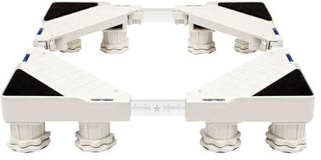 MQZHUK Base Lavadora Soporte Lavadora Secadora Frigorífico Ajustable(Longitud Ajustable 50-75cm,Ancho Ajustable 42-65cm), para Frigorífico Secadora y Congelador (10-12cm-2)