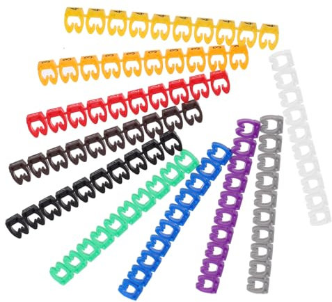 KICHOUSE 100 Stück Drahtetikettenröhrchen Kabelkennzeichnung Leuchtende Farben Für Eine Einfache Kabelorganisation