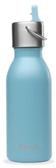 QWETCH - Gourde Enfant Isotherme 350ml - Kids Bleu Bouchon Pipette - Gourde Inox - 24h Froid et 12h Chaud - Etanche & Sans BPA - Gourde du quotidien pour école, sport et sorties