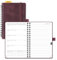 POPRUN Taschenkalender 2025 2026 Klein Notizbuch (Aug.2025-Dez.2026), ca. A6 (16 x 10,5 cm), kalender 2025 Klein Ringbuch mit Softcover - Terminplaner mit Plastiklineal - Weinrot