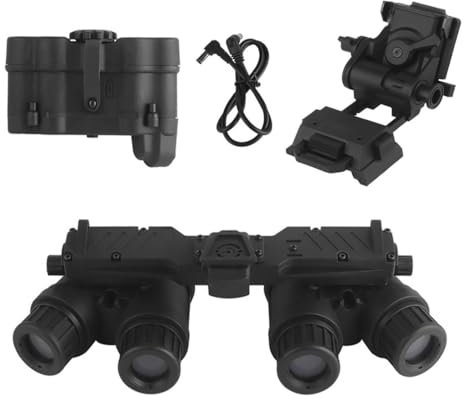 Kopeetechy Taktische Airsoft GPNVG18 Dummy Nachtsichtbrille Modell mit Halterung, Keine Funktion NVG Binokular Nachtsicht für Taktische Helm NVG Mount, CS Spiel, Cosplay Prop (Schwarz)