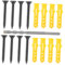 Generico 1 Set Set di ancoraggi a muro e viti tasselli per cartongesso ancoraggio a parete decalcomanie da parete bloccare kit tasselli e viti per calcestruzzo tasselli in plastica acciaio