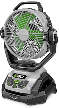 EGO Power+ FN1000 10-Inch 1700CFM 20MPH Oscillating Misting Fan with 6 Speed Modes, 3 Oscillation Modes, 3 Misting Modes, Battery and Charger Not Included, Black