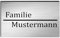 KIWISTAR UG - ab 1x - Namensschild Strich 100x60mm Briefkastenschild selbstklebend - silber-schwarz gebürstet - Klingelschild personalisiert - Briefkastenschild Türschild mit Gravur UV und wetterfest