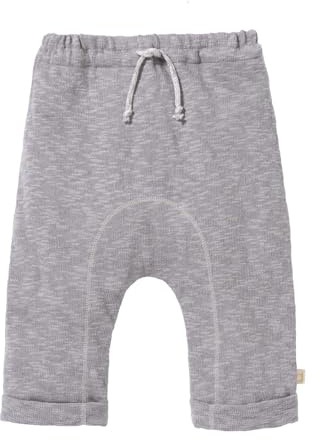 Disana LEINEN-STRICKHOSE Kinder-3/4 Hose | Bio-Baumwolle kühlendes Bio-Leinen | Frühjahr Sommer | bequem leicht | Baby Kleinkind Kind Unisex | Made in Germany | GOTS IVN Zertifiziert | Grau Gr. 62-68