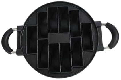 F Fityle Cookies Baking Pan Egg Pancake Baking Pan 10 Holes Portable Nonstick Housewarming Gifts Cookies Grill Pan for Home Outdoor