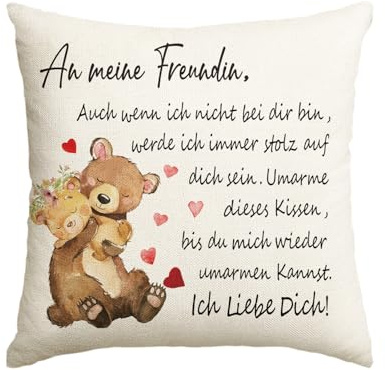 Artoid Mode Ich Liebe Dich Lieblingsmensch Geschenk Für Freundin Kissenbezug, 45x45 cm Umarme Dieses Kissen Geburtstag Jubiläum Zierkissenbezug