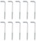 10-Pack 60mm L Shaped Hook Screws Zinc Plated Right Angle Self-Tapping Screws Heavy Duty 90° Bend Wall Hanger Hooks for Wood Dresser Cupboards Picture Hanging Kitchen Garage Outdoor Use (M4.8*60mm)