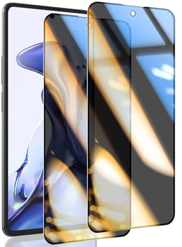 Rniidaaz 2 Piezas privacidad Protector de Pantalla para Xiaomi 11T/11T Pro, Cristal Vidrio Templado Antiespia, 9H Dureza Anti-Arañazos, Antihuellas, Funda Compatible Kit, Anti-espía película