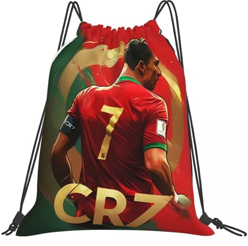 Ronaldo Gifts for Boys World Cup Football 2026 Drawstring Bags Legend Cr7 | Suitable for Gyms,Holidays, Beaches, Training Venues, Sports Enthusiasts, Schools or Travel Use Fan Gift 42x50cm