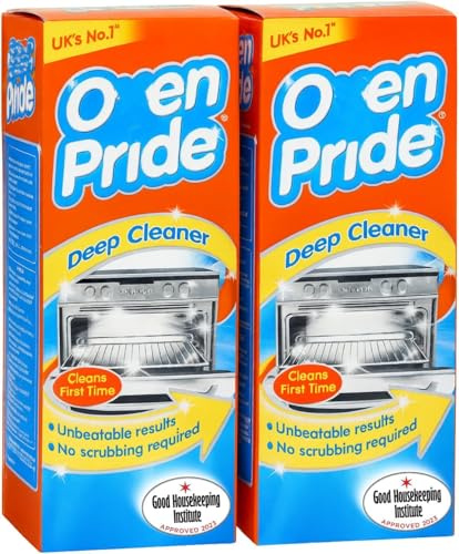 2 x O/en Ⓟride | Oven Cleaner - 500ml Complete Oven Cleaning Kit with Safety Gloves & Cleaning Bag - Cleans First Time - Oven Cleaner Heavy Duty - Degreases Oven Without Scrubbing (Pack of 2)