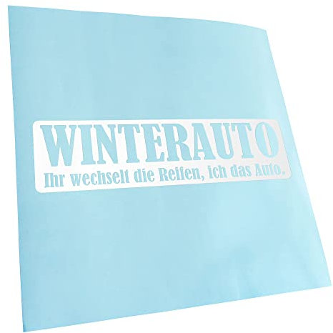 Kiwistar Autoaufkleber - Winterauto - Heckscheibe Auto Aufkleber wetterfest für Kfz LKW Mofa Truck - Sticker außen selbstklebend Tuning Zubehör für Fenster Fahrzeug Scheibe
