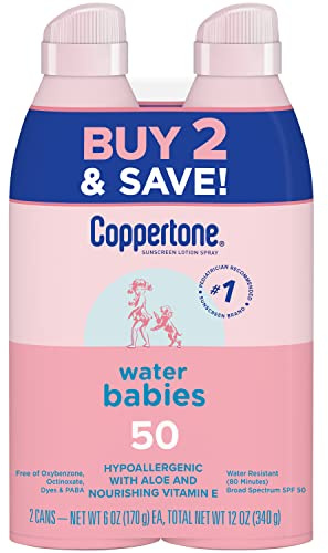 Coppertone Waterbabies Lozione Spray SPF50 180 ml Twinpack