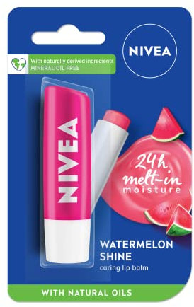 Nivea Fruity Shine Watermelon Lip Balm, 4.8gm(Ship from India)