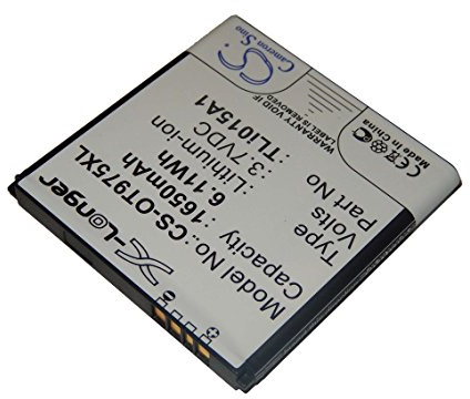 vhbw Akku kompatibel mit Alcatel One Touch 975, OT-975, 975N, OT-975N Handy Smartphone Telefon (1650 mAh, 3,7 V, Li-Ion)