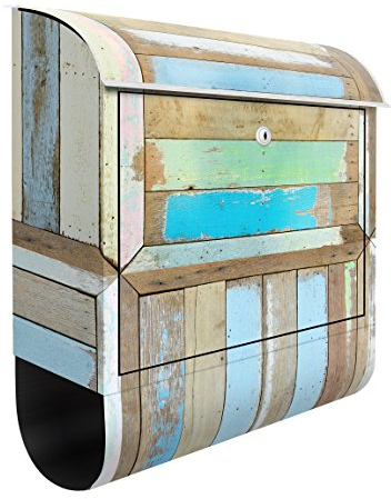 Design Briefkasten Rustic Timber 39x46x13cm Motiv Natur Farben, Größe: 46cm x 39cm