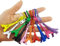 Yueton Lot de 10 Retro Mini coloré rétro tour Eiffel modèle clés en métal Split Porte-clés Porte-clés