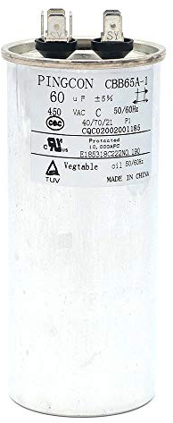 DollaTek 60uF CBB65 Capacitor Motor Running for Air Conditioner 450VAC SH 40/70/21 50/60Hz