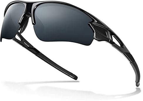BEACOOL Polarized Sports Sunglasses for Men Women Youth Baseball Cycling Fishing Running TAC Glasses (Glossy Black)